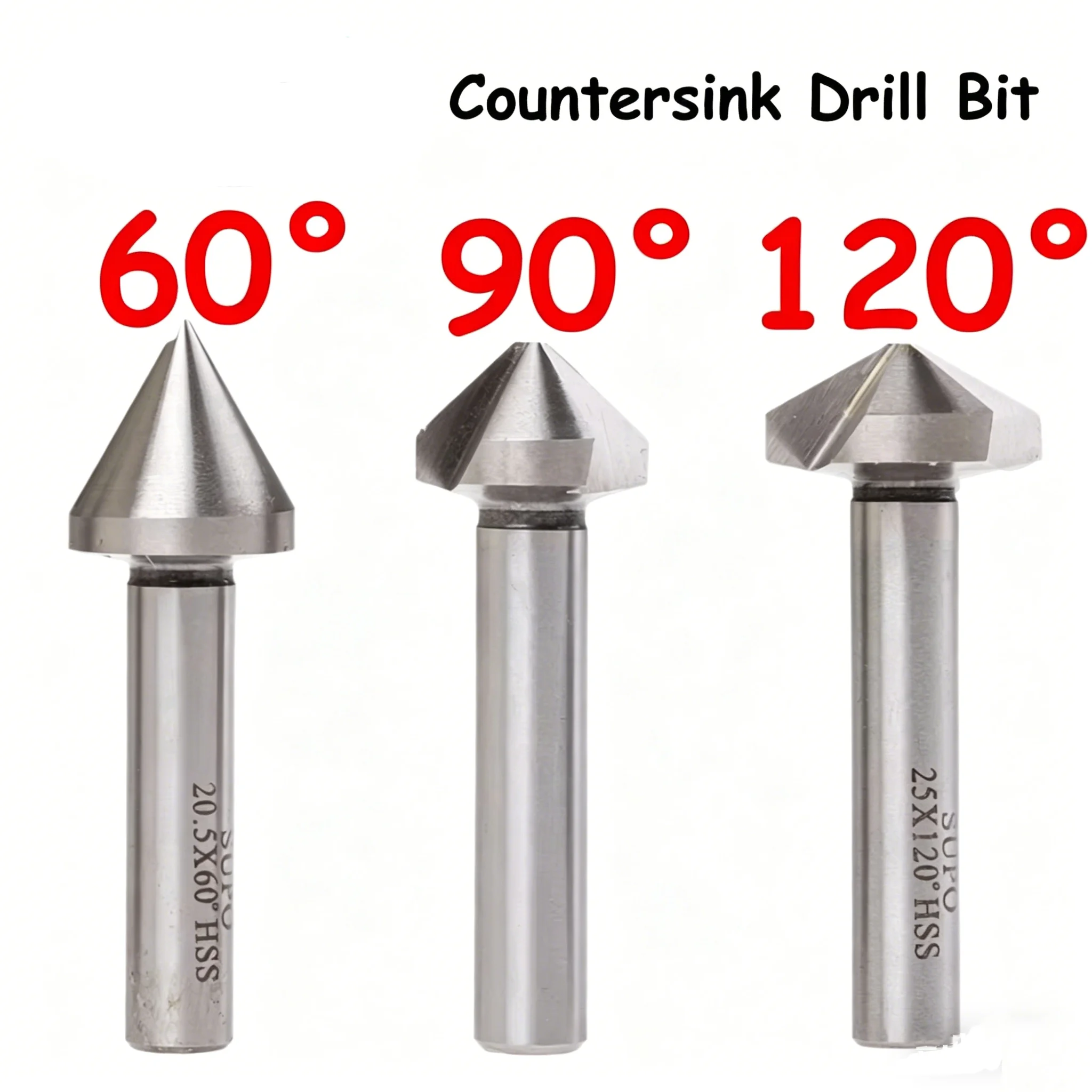 Rose Cove Countersink Drill 60/90/120 Degree HSS Chamfering Milling Cutter Metal De-burring Accessories
Rose Cove Countersink Drill 60/90/120 Degree HSS Chamfering Milling Cutter Metal De-burring Accessories