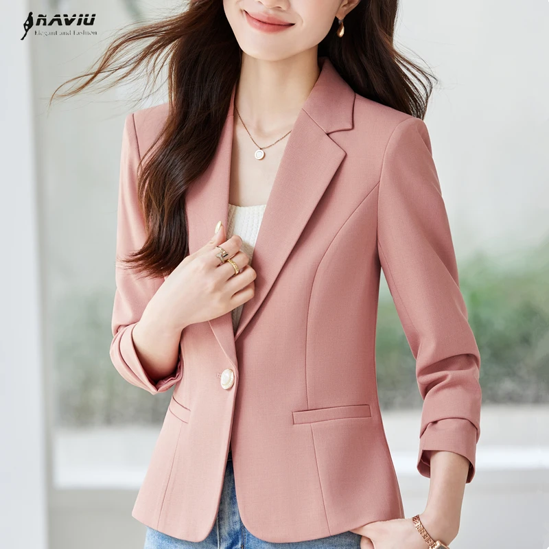 NAVIU женский блейзер офисный женский элегантный верхняя одежда с длинными рукавами рабочая одежда стильная женская розовая осенняя модная новая куртка
NAVIU женский блейзер офисный женский элегантный верхняя одежда с длинными рукавами рабочая одежда стильная женская розовая осенняя модная новая куртка