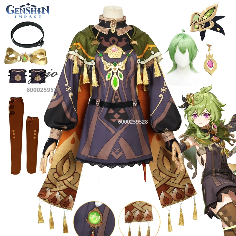 Game Genshin Impact Collei Cosplay Costume with Wig Free Earring Full Set Anime Aranara Role Play Halloween Party Comic Con Set
Game Genshin Impact Collei Cosplay Costume with Wig Free Earring Full Set Anime Aranara Role Play Halloween Party Comic Con Set