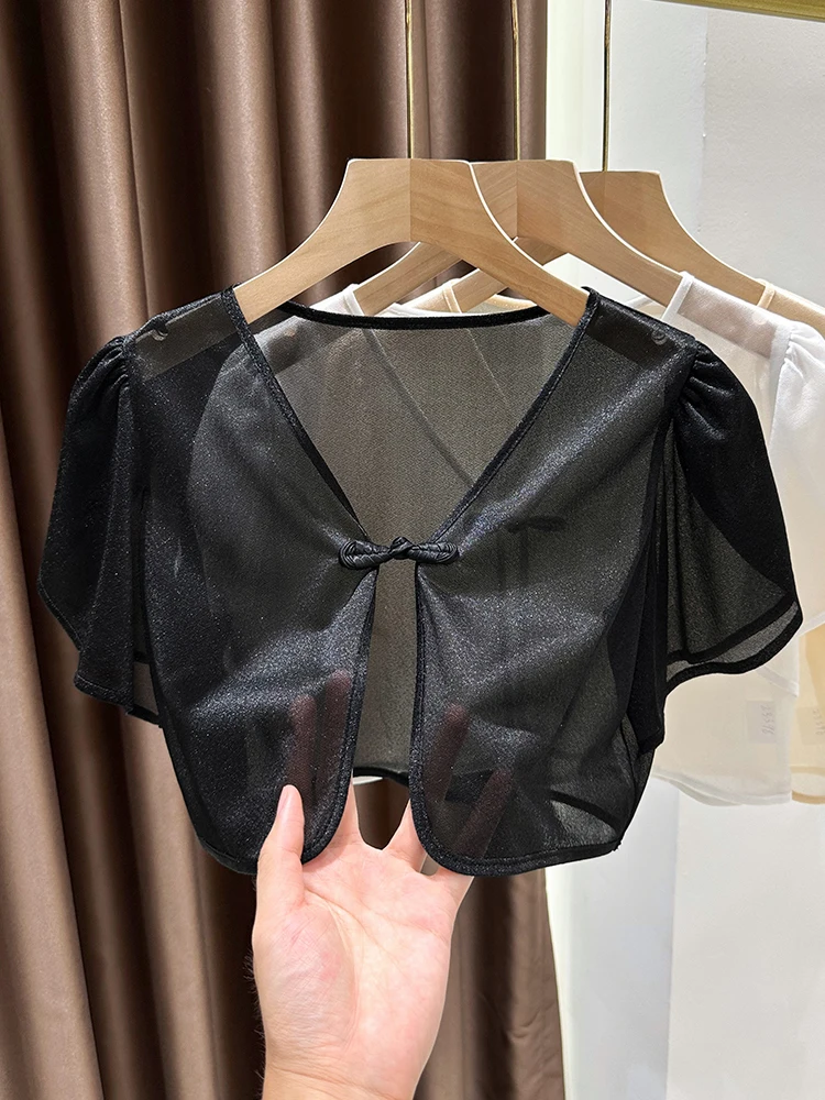 Кружевной укороченный кардиган с открытыми рукавами, женская летняя модная верхняя одежда, ажурный топ с V-образным вырезом, короткая длина
Кружевной укороченный кардиган с открытыми рукавами, женская летняя модная верхняя одежда, ажурный топ с V-образным вырезом, короткая длина