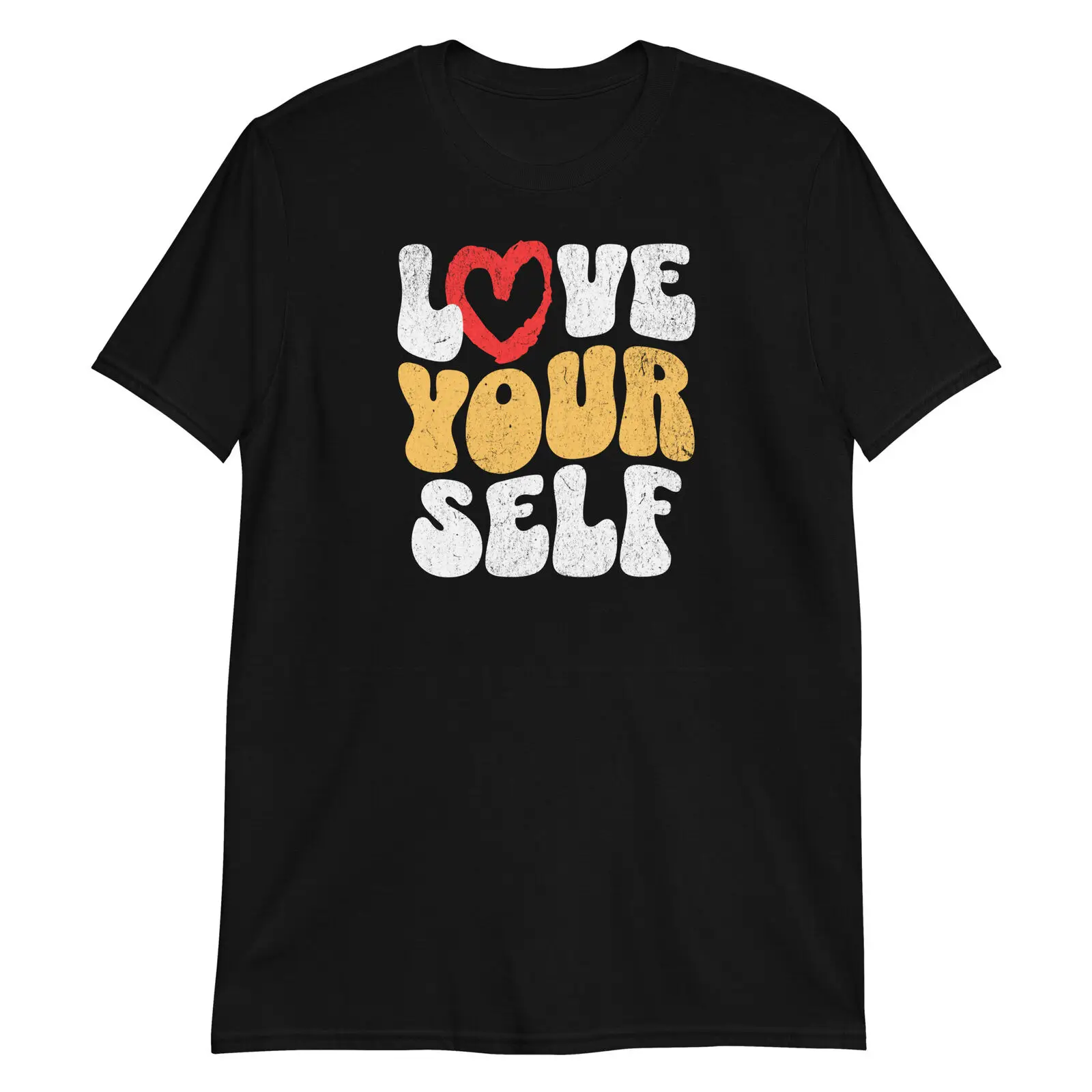Футболка с рисунком в виде сердца «Love Yourself»-Обнимайте самовлюбленность и уверенность
Футболка с рисунком в виде сердца «Love Yourself»-Обнимайте самовлюбленность и уверенность