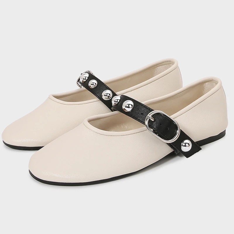 Metal Rivet Design Ballet Flats Women Fashion Buckle Strap Round Toe Mary Jane Shoes Comfort Beach Casual Shoe Zapatos De Mujer
Metal Rivet Design Ballet Flats Women Fashion Buckle Strap Round Toe Mary Jane Shoes Comfort Beach Casual Shoe Zapatos De Mujer