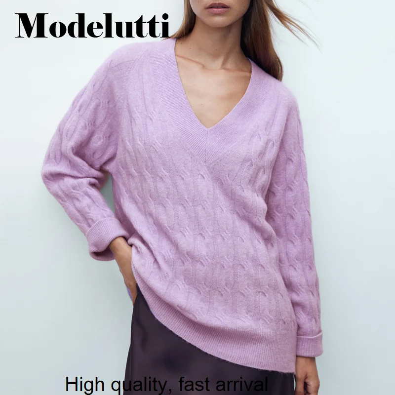 New Spring 2023 Autumn Fashion V-Neck Twisted Flower Knitted Sweater Solid Color Pullovers Simple Casual Top Women
New Spring 2023 Autumn Fashion V-Neck Twisted Flower Knitted Sweater Solid Color Pullovers Simple Casual Top Women