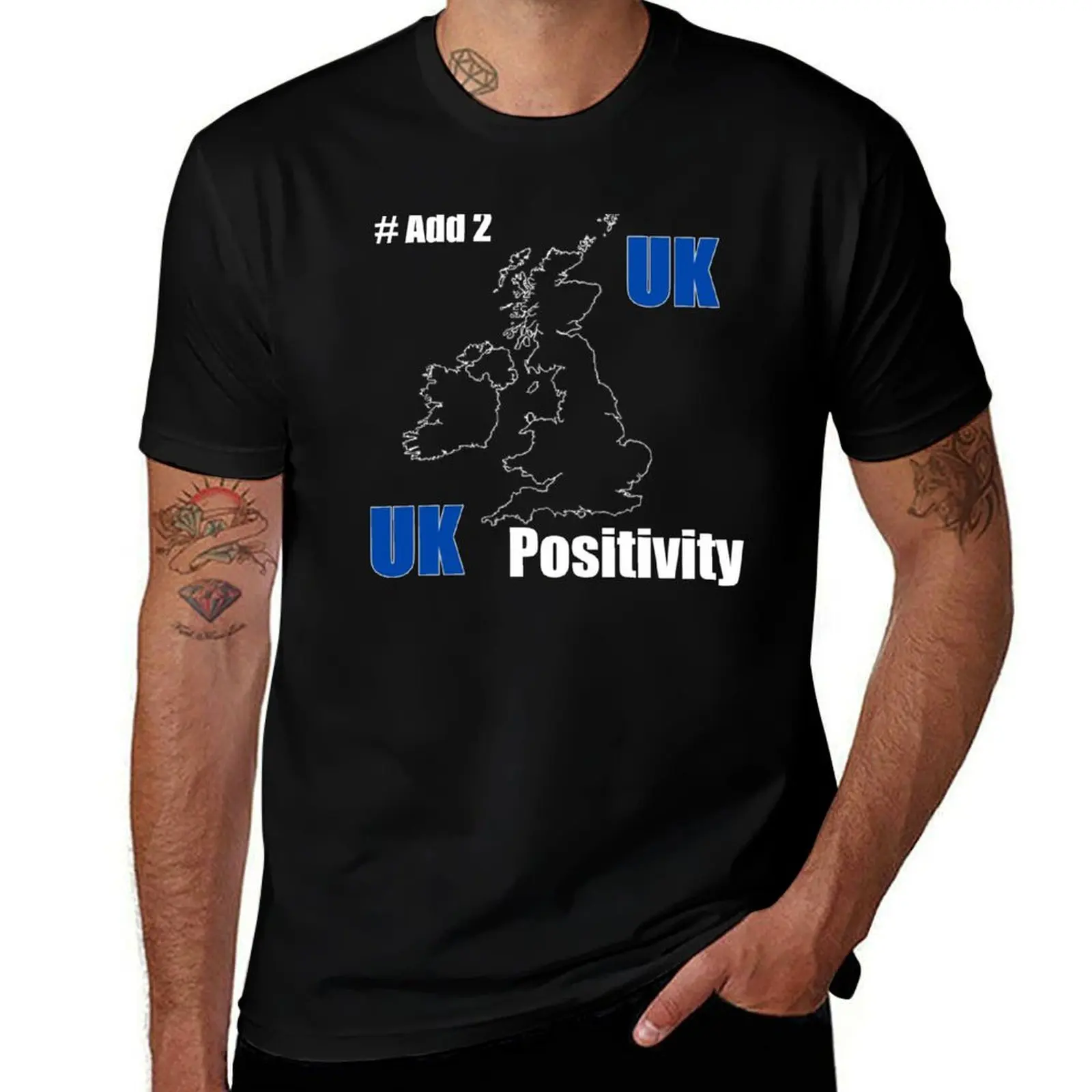 Add 2 positivity UK with bold blue text T-Shirt vintage clothes quick drying designer shirts clothing for men
Add 2 positivity UK with bold blue text T-Shirt vintage clothes quick drying designer shirts clothing for men
