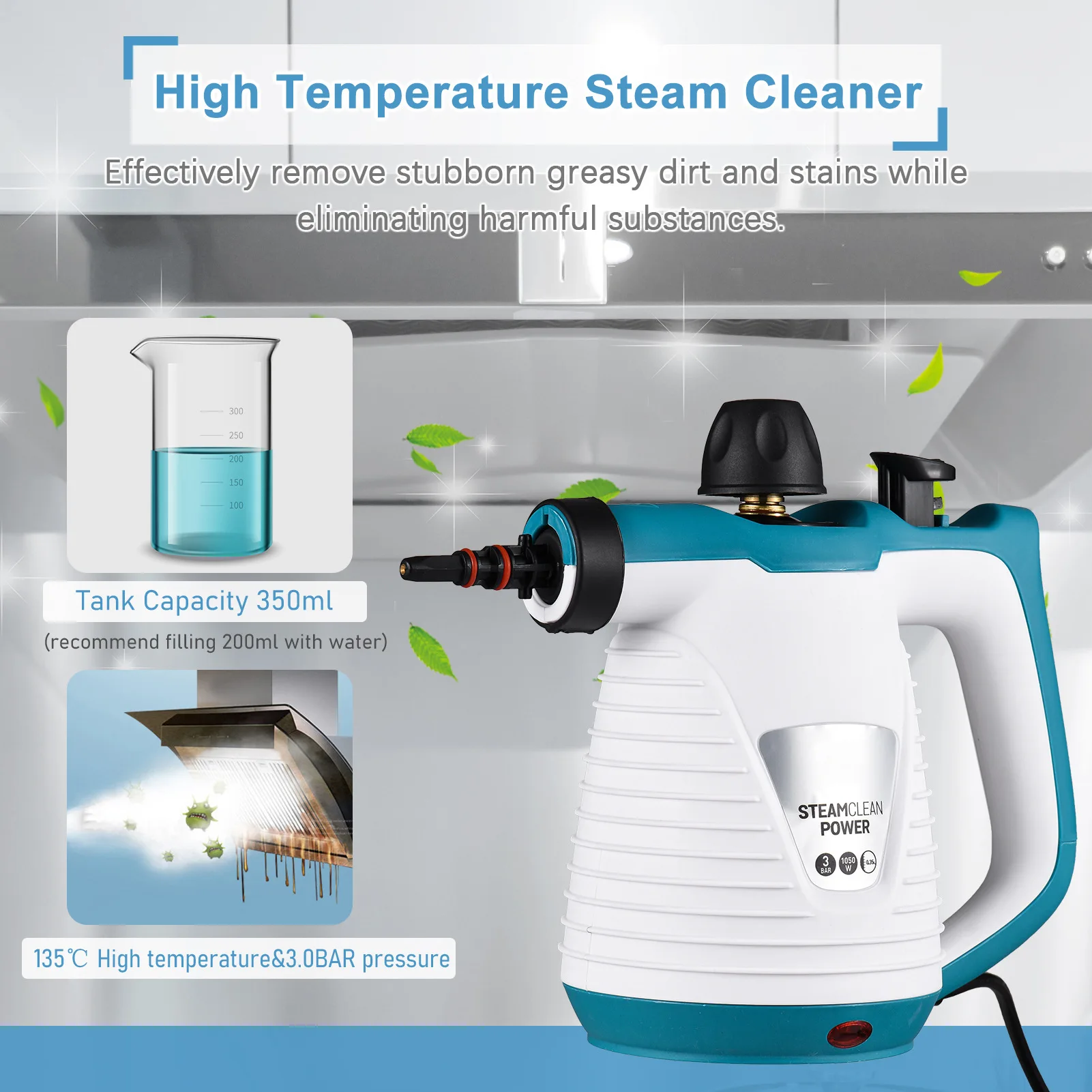 Steam Cleaner Multi-functional Kitchen Range Hood Decontamination And Cleaning Machine Bathroom Cleaner
Steam Cleaner Multi-functional Kitchen Range Hood Decontamination And Cleaning Machine Bathroom Cleaner
