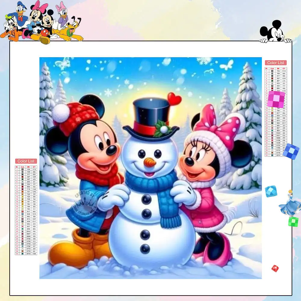 Наборы алмазной живописи Диснея Микки Маус Минни Маус Зимний снеговик вместе акрил 5D полная круглая алмазная вышивка искусство
Наборы алмазной живописи Диснея Микки Маус Минни Маус Зимний снеговик вместе акрил 5D полная круглая алмазная вышивка искусство