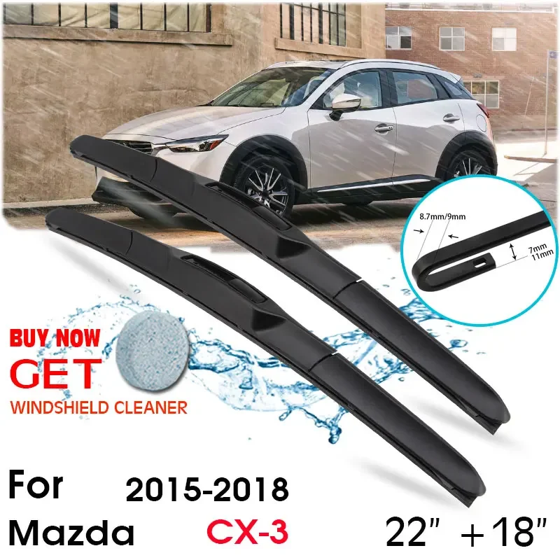 Car Wiper Blade Front Window Windshield Rubber Silicon Refill Wipers For Mazda CX-3 2015-2018 LHD / RHD 22"+18" Car Accessories
Car Wiper Blade Front Window Windshield Rubber Silicon Refill Wipers For Mazda CX-3 2015-2018 LHD / RHD 22"+18" Car Accessories