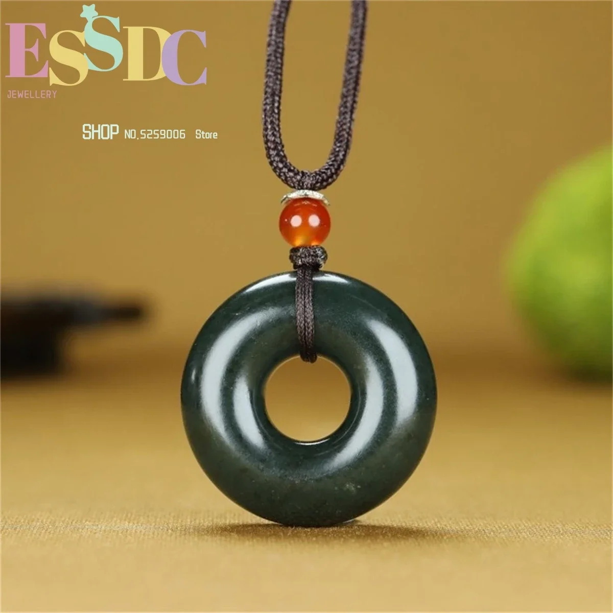 Natural Hotan Jade Peace Ring Pendant Blue Jade Bread Buckle Rabbit YearAmuletGift WholesaleWomen's Men's Necklace Versatile
Natural Hotan Jade Peace Ring Pendant Blue Jade Bread Buckle Rabbit YearAmuletGift WholesaleWomen's Men's Necklace Versatile