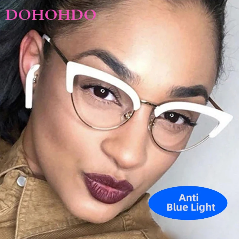 New Vintage Luxury Brand Design TR90 Metal Cat Eye Anti Blue Light Glasses For Women Men Computer Play Games Optical Eyeglasses
New Vintage Luxury Brand Design TR90 Metal Cat Eye Anti Blue Light Glasses For Women Men Computer Play Games Optical Eyeglasses