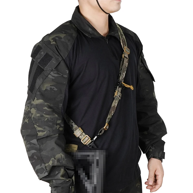 Outdoor camouflage multifunctional double point harness, tactical gun protection strap with hanging rope
Outdoor camouflage multifunctional double point harness, tactical gun protection strap with hanging rope