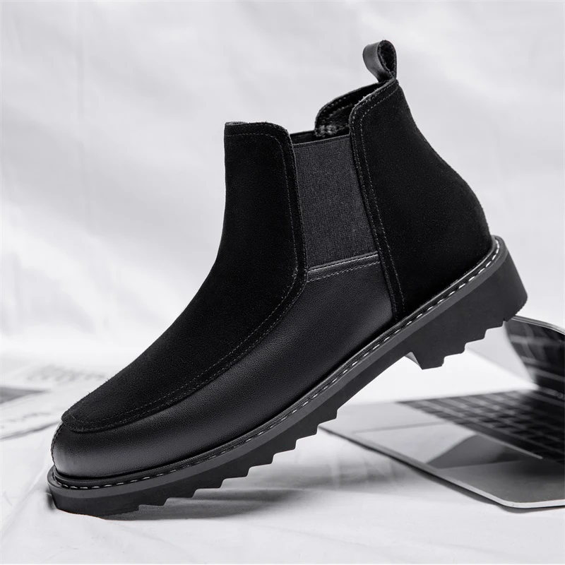 British style mens boots black stylish casual shoes slip-on cow suede leather chelsea boot business office autumn winter botas
British style mens boots black stylish casual shoes slip-on cow suede leather chelsea boot business office autumn winter botas