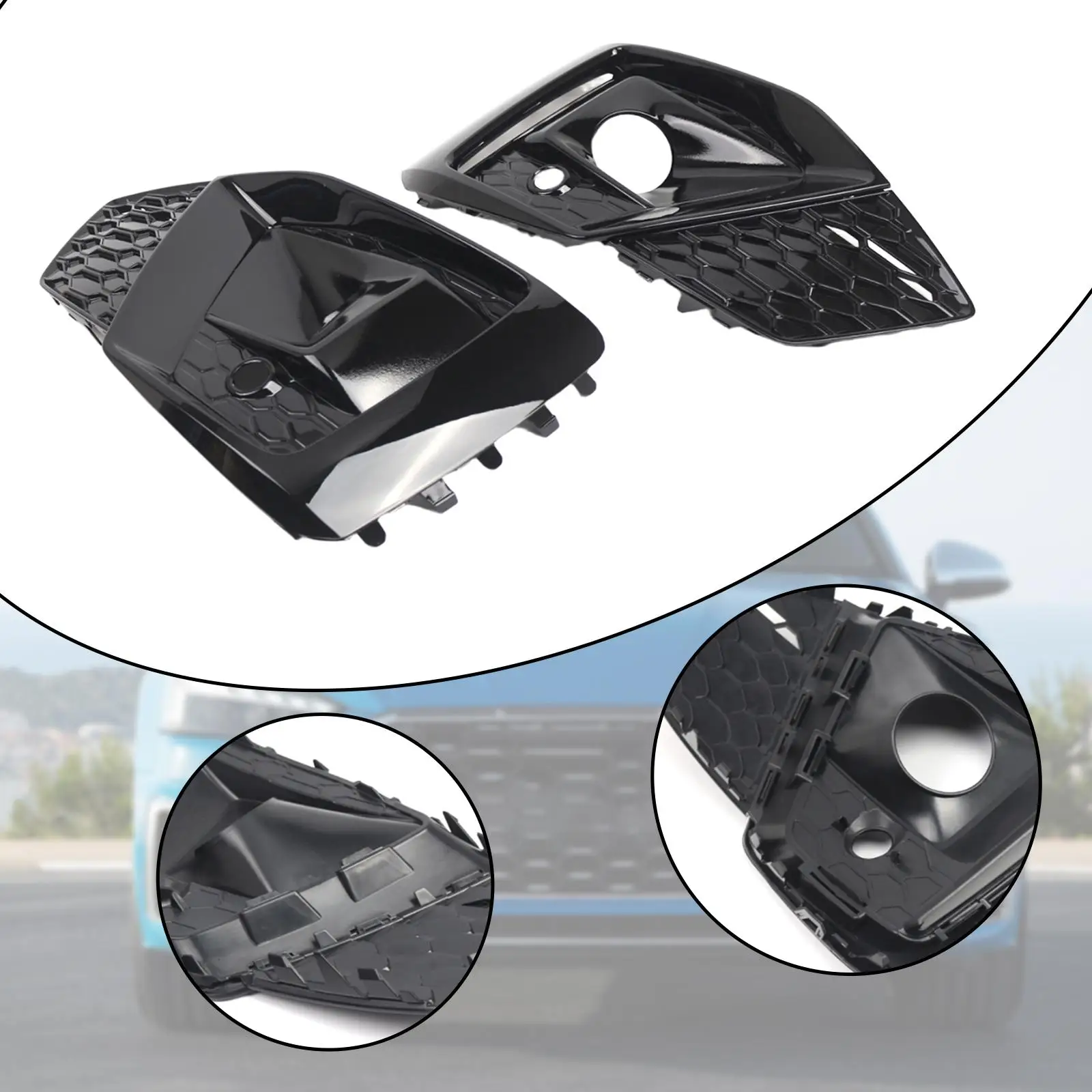 2Pcs Front Fog Light Cover Bezel Covers, Maintenance Easy Installation 8W6807681T Left Right Side for A5 2020-2022 
2Pcs Front Fog Light Cover Bezel Covers, Maintenance Easy Installation 8W6807681T Left Right Side for A5 2020-2022