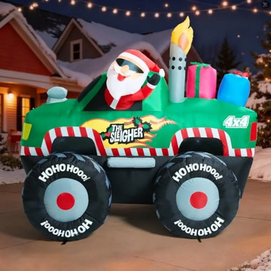 7 FT Long Santa in Monster Truck Christmas Inflatables Outdoor Decorations, Christmas Blow Up Santa Claus Yard Decorations for
7 FT Long Santa in Monster Truck Christmas Inflatables Outdoor Decorations, Christmas Blow Up Santa Claus Yard Decorations for