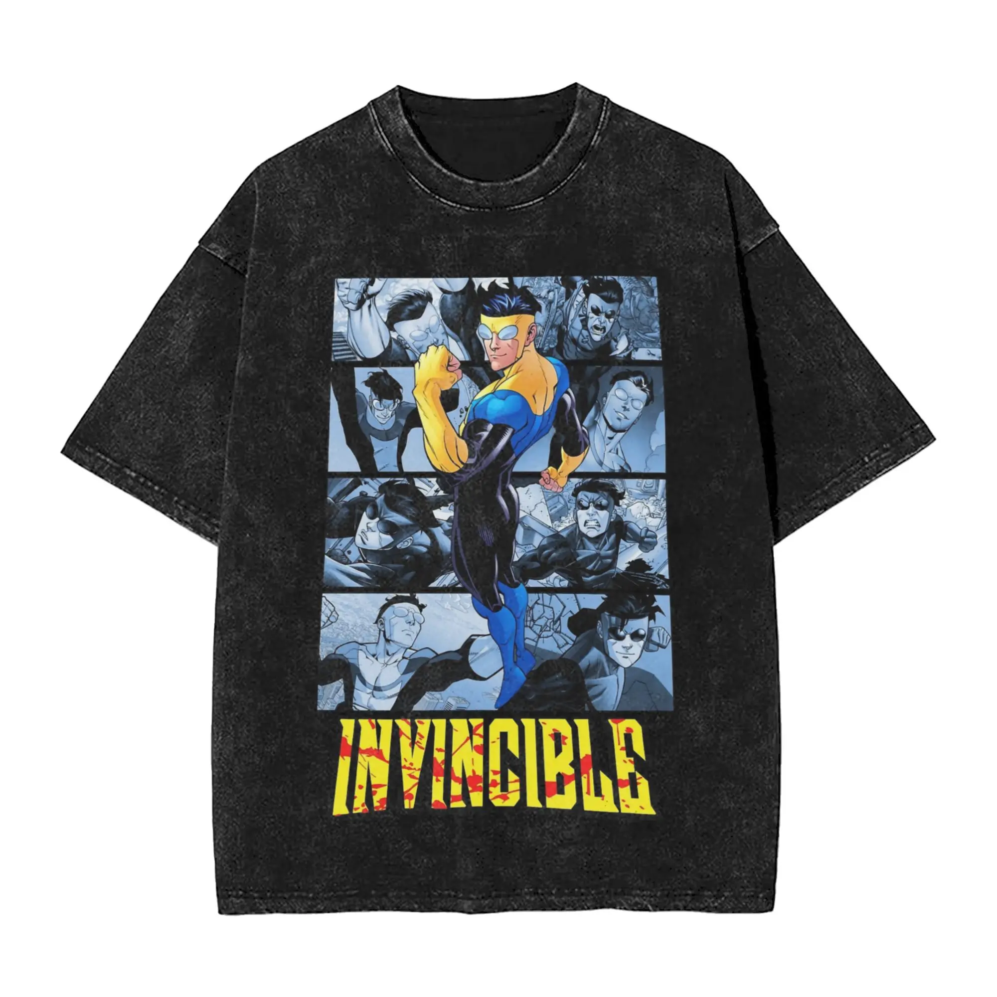 Vintage Omni Man Superhero Invincible Washed T Shirt Retro Harajuku for Men Women Mark Grayson Hiphop Tee T-Shirts 100% Cotton
Vintage Omni Man Superhero Invincible Washed T Shirt Retro Harajuku for Men Women Mark Grayson Hiphop Tee T-Shirts 100% Cotton