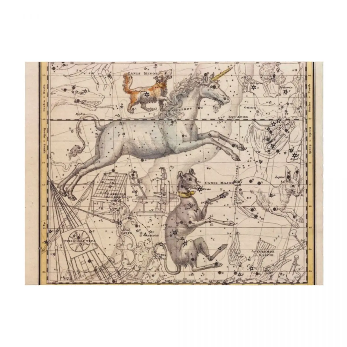 Vintage map - Canis Major Canis Minor Monoceros Argo Navis - Alexander Jamieson 1820 Throw Blanket sofa bed Furry Blankets
Vintage map - Canis Major Canis Minor Monoceros Argo Navis - Alexander Jamieson 1820 Throw Blanket sofa bed Furry Blankets
