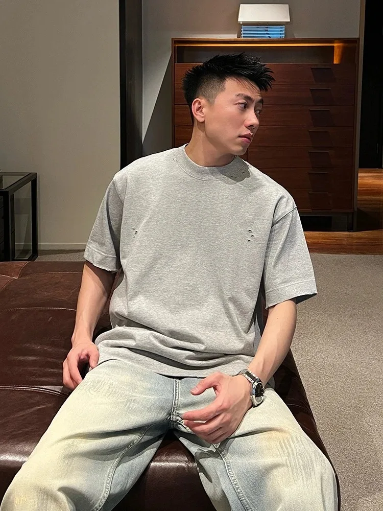 Высококачественная хлопковая повседневная свободная мужская футболка с коротким рукавом, модная, универсальная, розовая, для лета
Высококачественная хлопковая повседневная свободная мужская футболка с коротким рукавом, модная, универсальная, розовая, для лета