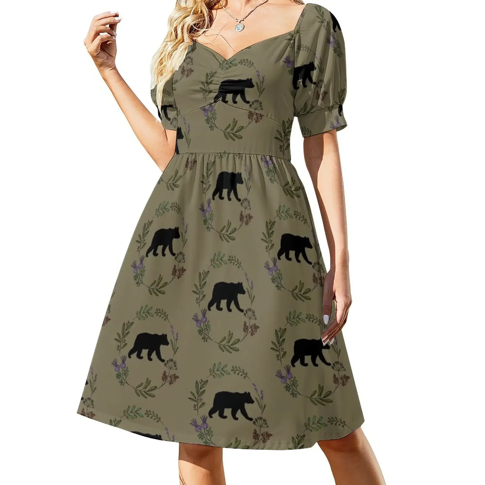 Black Bear and Flowers Short-Sleeved Dress Bride dresses women's evening dresses luxury evening dresses for women 2025
Black Bear and Flowers Short-Sleeved Dress Bride dresses women's evening dresses luxury evening dresses for women 2025
