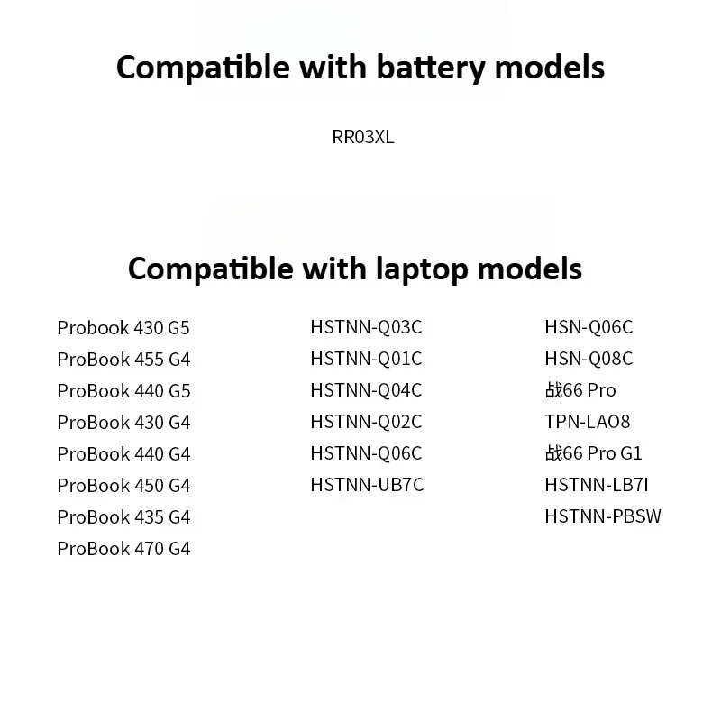 11,4 В 4210 мАч RR03XL Высококачественный аккумулятор для ноутбука HP ProBook 430 440 450 455 470 G4 G5 HSTNN-PB6W HSTNN-UB7C HSTNN-LB71
11,4 В 4210 мАч RR03XL Высококачественный аккумулятор для ноутбука HP ProBook 430 440 450 455 470 G4 G5 HSTNN-PB6W HSTNN-UB7C HSTNN-LB71