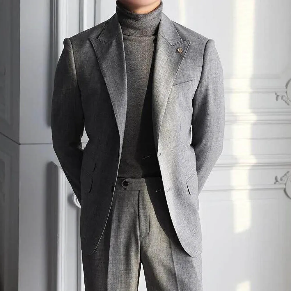 New Arrival Men Suits High Quality Peak Lapel Single Breasted 2 Piece Formal Casual Wedding Tuxedo Slim Fit Blazer with Pants
New Arrival Men Suits High Quality Peak Lapel Single Breasted 2 Piece Formal Casual Wedding Tuxedo Slim Fit Blazer with Pants