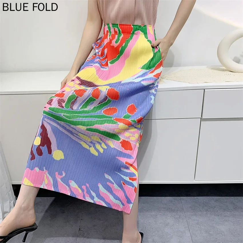 MIYAKE-Women's Printed Pleated Skirt, Casual, All-match, High Waist, A-shaped, Mid-length, PLEAT, Spring and Summer Fashion
MIYAKE-Women's Printed Pleated Skirt, Casual, All-match, High Waist, A-shaped, Mid-length, PLEAT, Spring and Summer Fashion