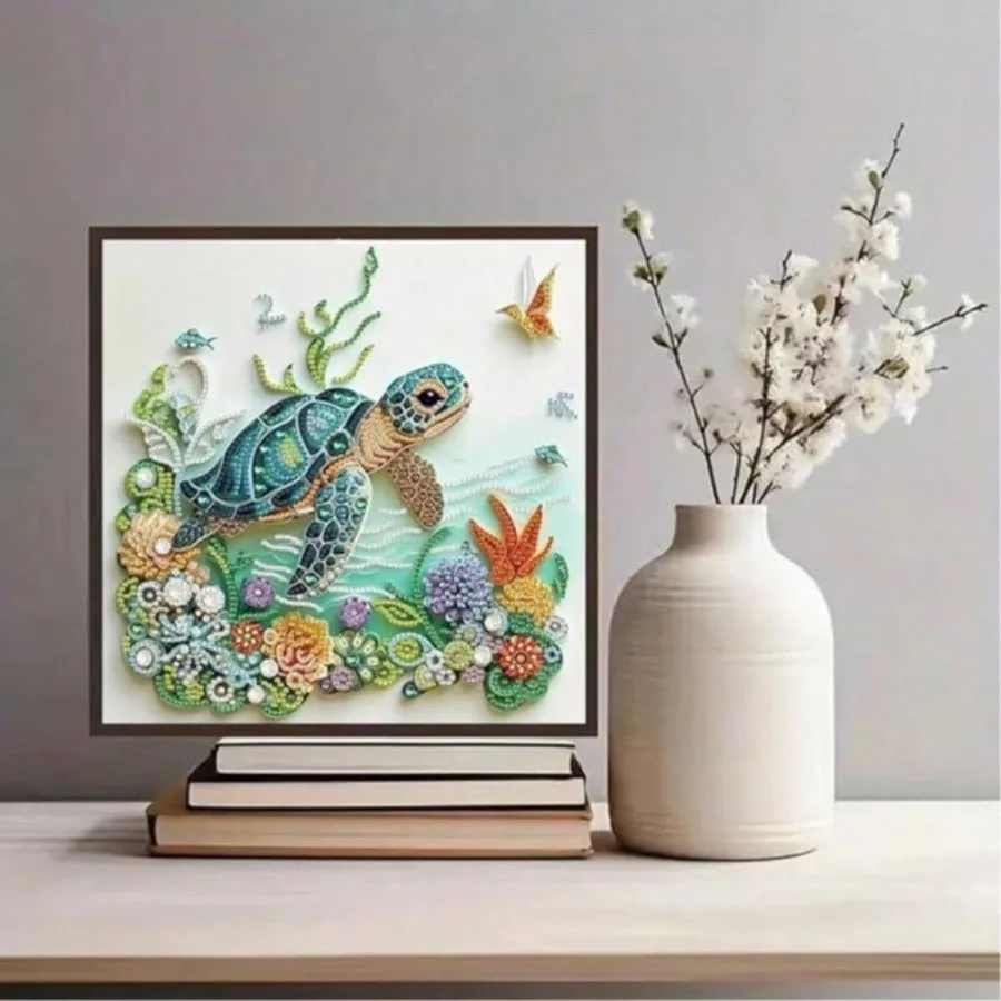 Turtle diamond painting, DIY creation, a great item for ocean-themed home decoration. With a turtle as the theme, it is suitable for DIY creation and can be used as home decoration.
Turtle diamond painting, DIY creation, a great item for ocean-themed home decoration. With a turtle as the theme, it is suitable for DIY creation and can be used as home decoration.
