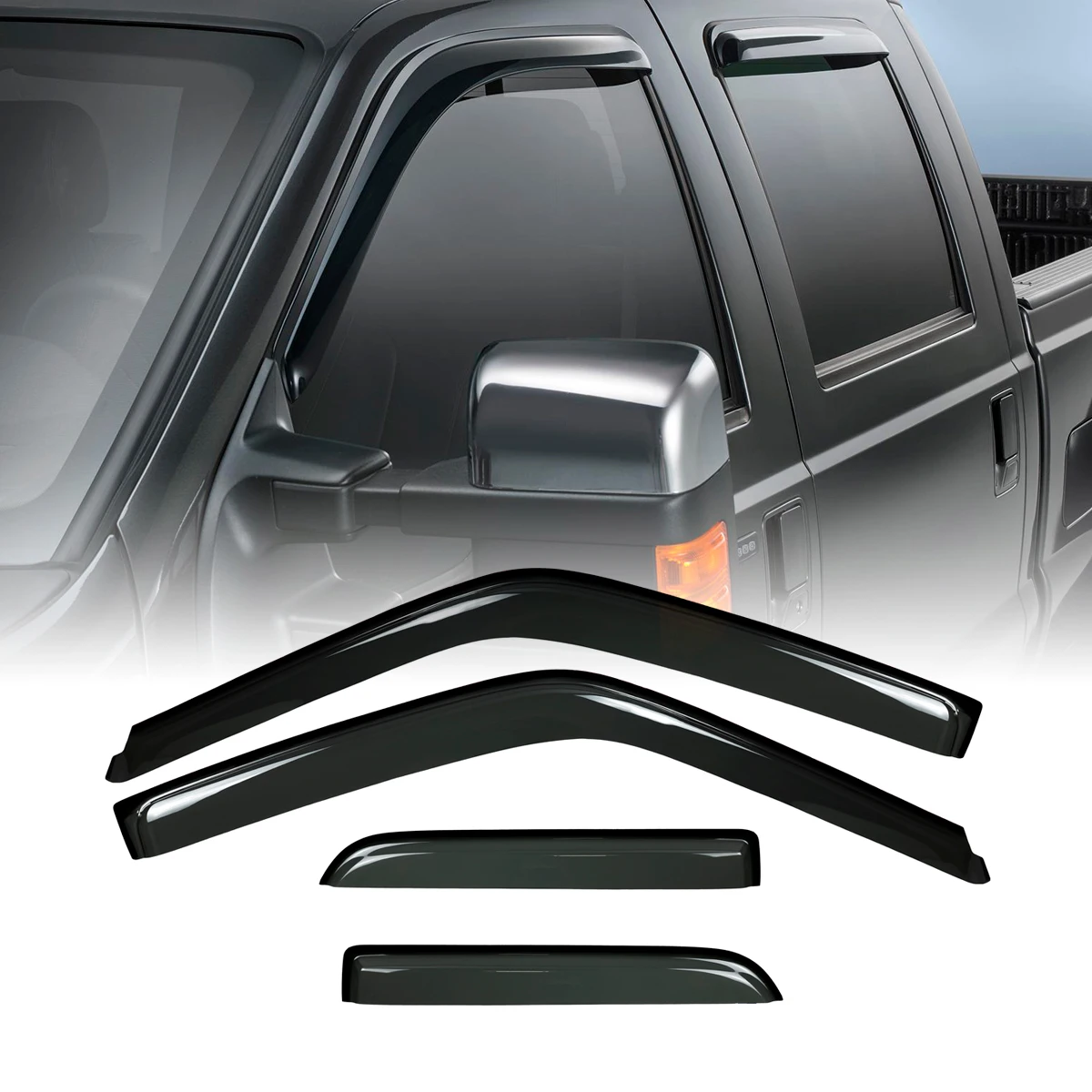 4x For 15-20 F150 SuperCab/Extended Cab Sun Rain Guard Vent Shade Window Visors
4x For 15-20 F150 SuperCab/Extended Cab Sun Rain Guard Vent Shade Window Visors