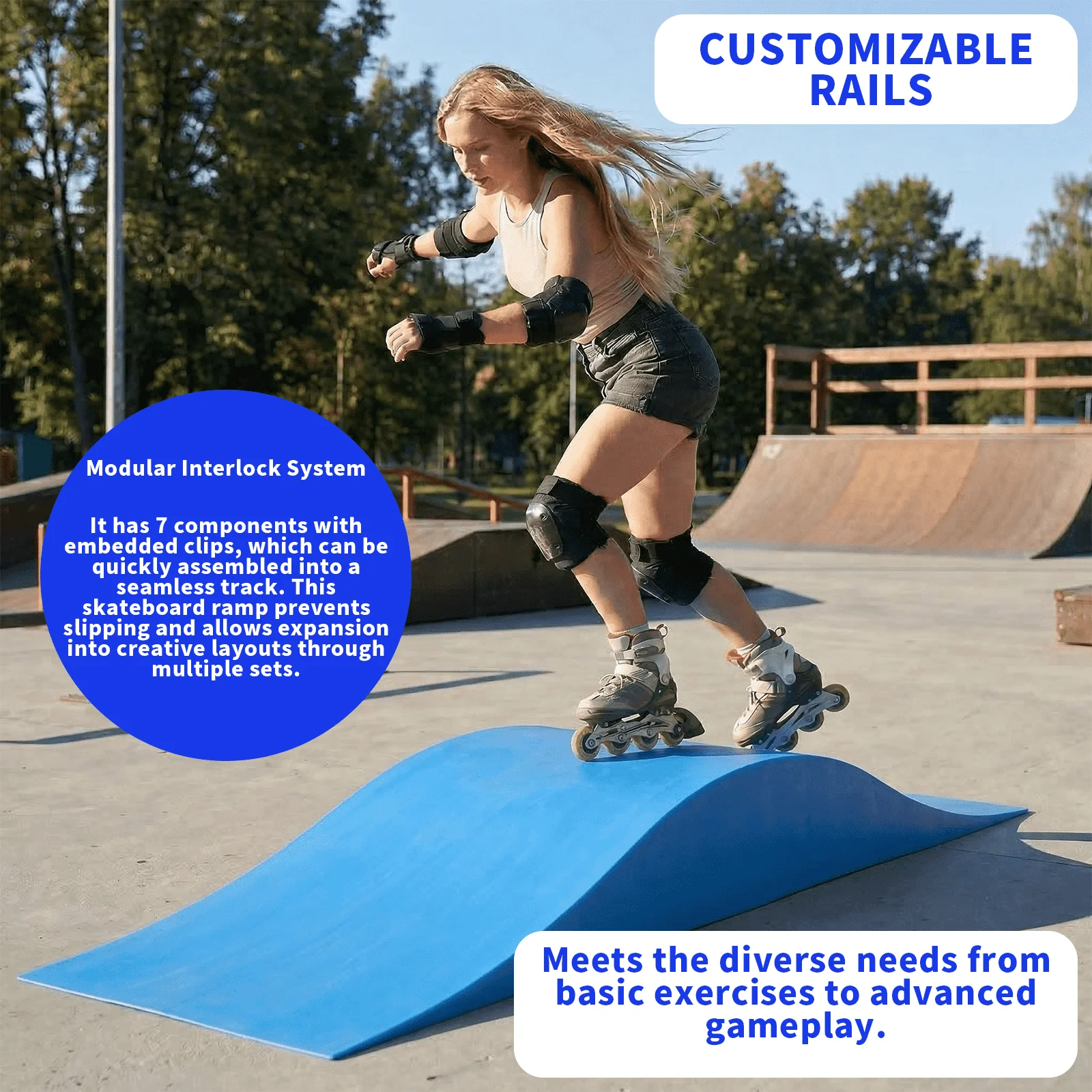 Single-Piece Skateboard Ramp 70inch Length with Load Capacity of 330lbs Outdoor Track Kicker Ramp for Scooter BMX Bikes RC Cars
Single-Piece Skateboard Ramp 70inch Length with Load Capacity of 330lbs Outdoor Track Kicker Ramp for Scooter BMX Bikes RC Cars