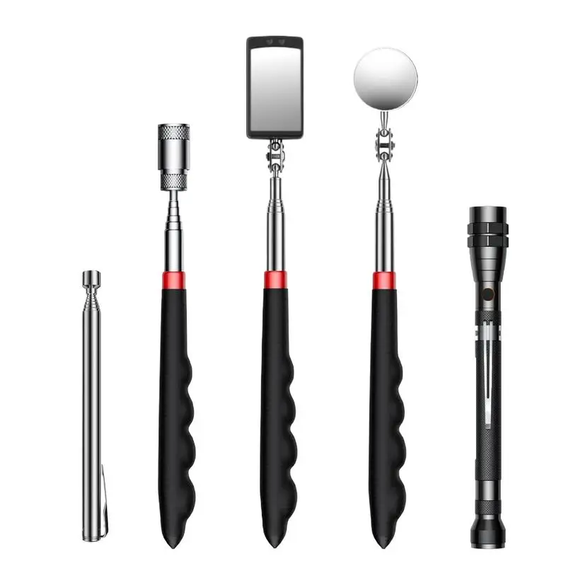 Telescopic Magnetic Pick-up Tools 5-Piece Extendable Magnet Stick Grabber Tool Retrieve Tool With Led Flashlight Car Repair
Telescopic Magnetic Pick-up Tools 5-Piece Extendable Magnet Stick Grabber Tool Retrieve Tool With Led Flashlight Car Repair