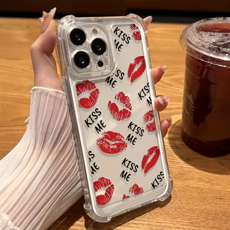 Lip Print Transparent Phone Case For iPhone 17 Pro Max 16 15 14 13 12 11 16E 17 Air XS XR X 7 8 Plus Shockproof Soft Clear Cover
Lip Print Transparent Phone Case For iPhone 17 Pro Max 16 15 14 13 12 11 16E 17 Air XS XR X 7 8 Plus Shockproof Soft Clear Cover
