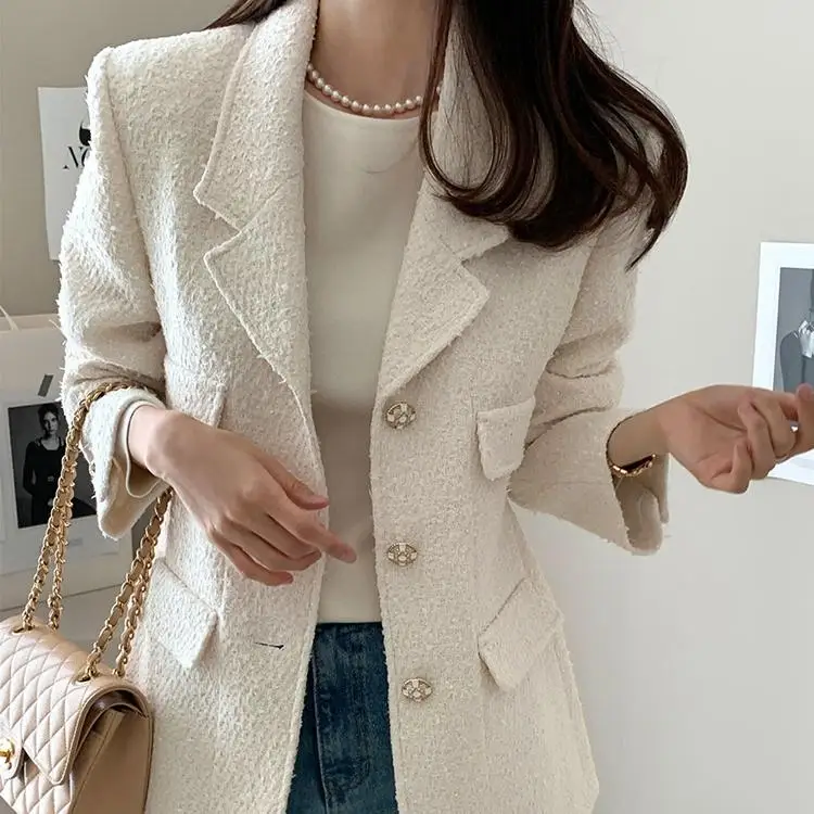 Chic Tweed Suit Jaet Women's Long Sve Slimming Ele Lightweight Luxury Suit Top for Spring Commute Sle
Chic Tweed Suit Jaet Women's Long Sve Slimming Ele Lightweight Luxury Suit Top for Spring Commute Sle