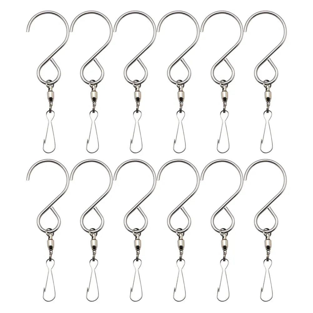 12 Pcs Stainless Steel Swivel Small Hooks for Hanging Wind Chime Bracket Spinner Silver Metal Snap Hooks Rotating Hanging
12 Pcs Stainless Steel Swivel Small Hooks for Hanging Wind Chime Bracket Spinner Silver Metal Snap Hooks Rotating Hanging