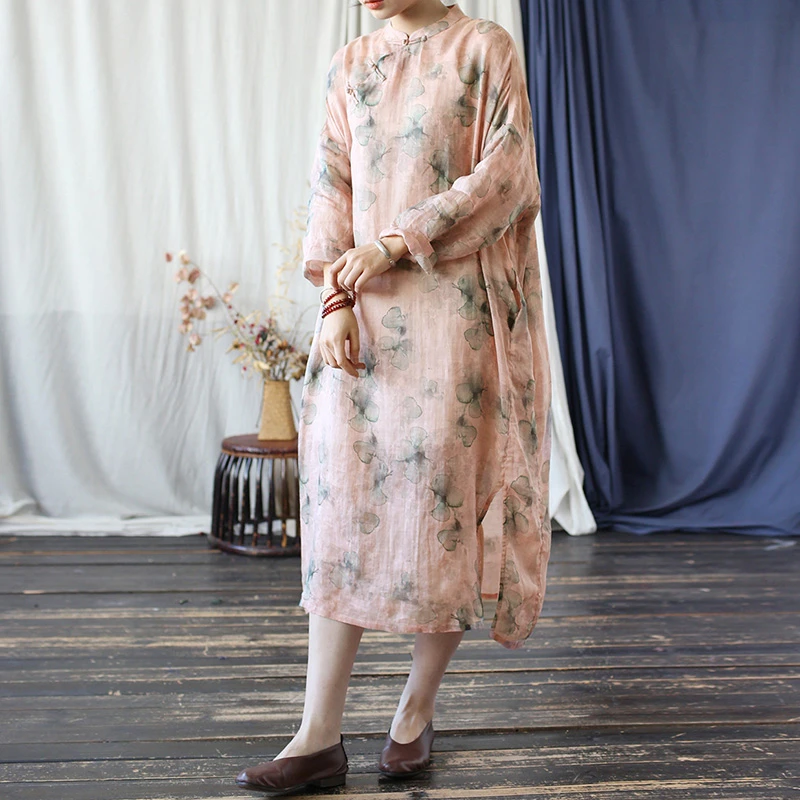 Women Casual Linen Dress New Arrival 2025 Spring Chinese Style Vintage Mandarin Collar Loose Female A-line Long Dresses T451
Women Casual Linen Dress New Arrival 2025 Spring Chinese Style Vintage Mandarin Collar Loose Female A-line Long Dresses T451