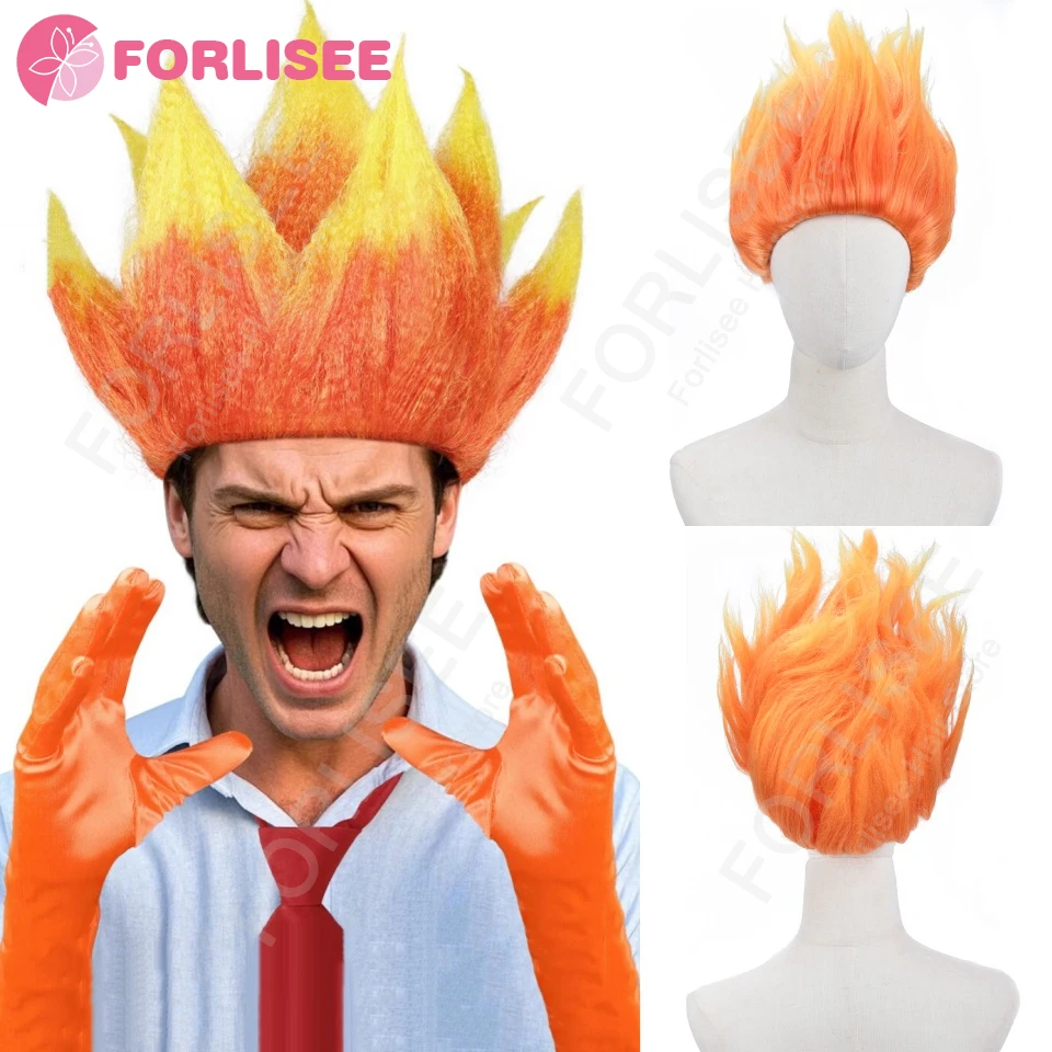 For Anime Flame Wig Heat Resistant Pre-Styled Spiky Design Dual Orange Yellow Synthetic Fiber Short 12" for Cosplay & Halloween
For Anime Flame Wig Heat Resistant Pre-Styled Spiky Design Dual Orange Yellow Synthetic Fiber Short 12" for Cosplay & Halloween