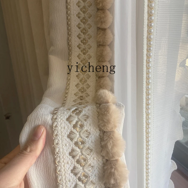 ZC Custom Thick Chenille Crinkled High Blackout French Minimalist Style Bedroom Living Room Curtains with Embroidered Edges
ZC Custom Thick Chenille Crinkled High Blackout French Minimalist Style Bedroom Living Room Curtains with Embroidered Edges