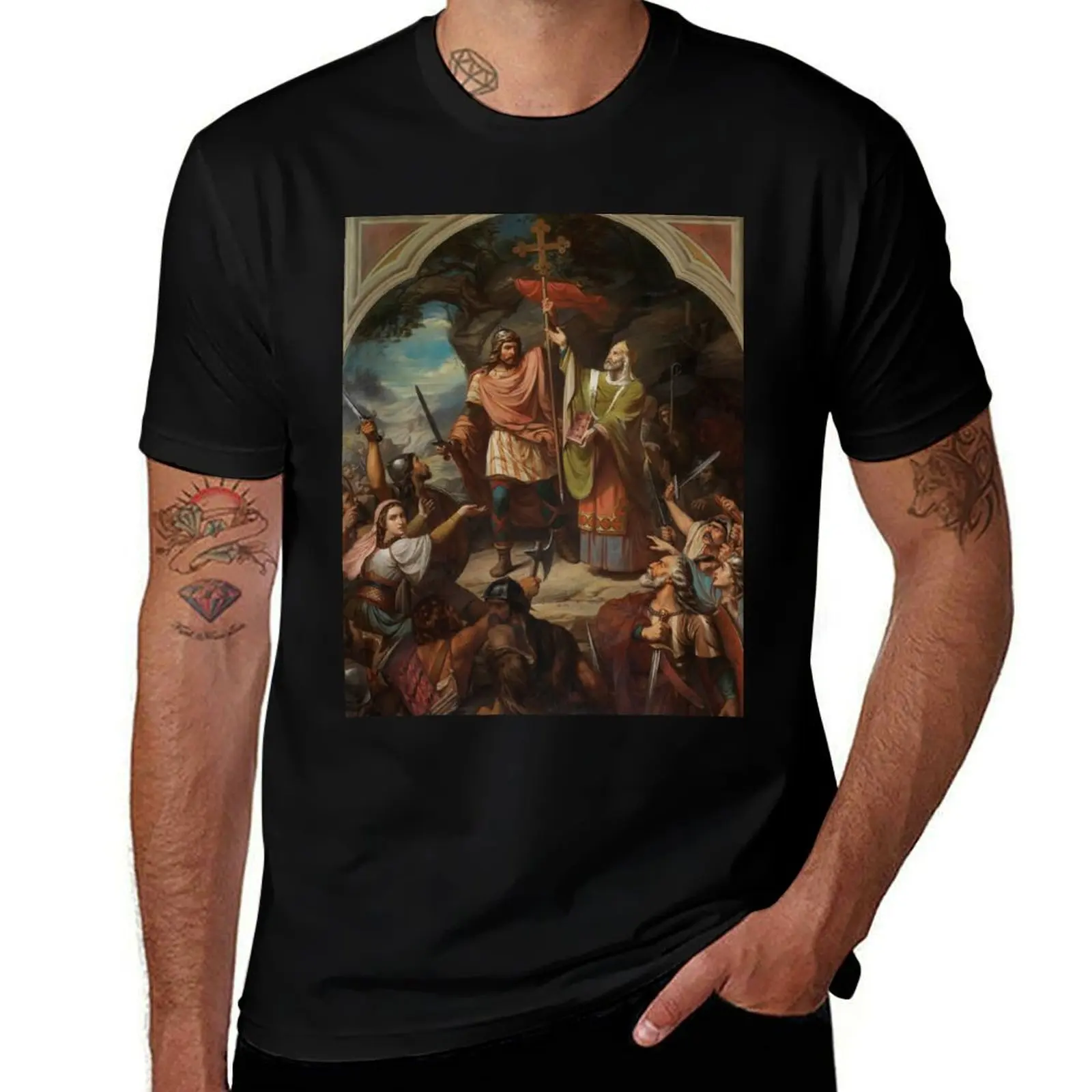 Battle of Covadonga (1855) - Luis de Madrazo T-Shirt Odor Resistant Short Sleeve Top
Battle of Covadonga (1855) - Luis de Madrazo T-Shirt Odor Resistant Short Sleeve Top