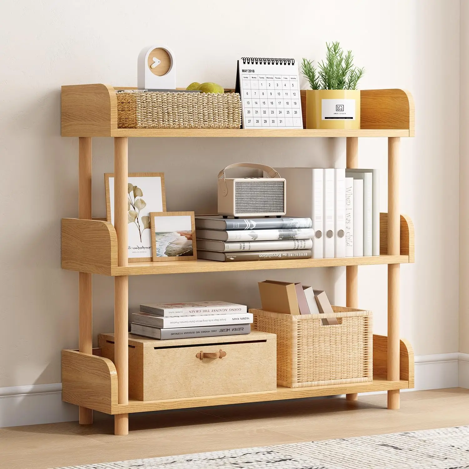 3-Tier Wooden Open Bookshelf, Modern Display Shelf With Standing Storage Rack, Multifunctional Bookcase For Home And Office,
3-Tier Wooden Open Bookshelf, Modern Display Shelf With Standing Storage Rack, Multifunctional Bookcase For Home And Office,