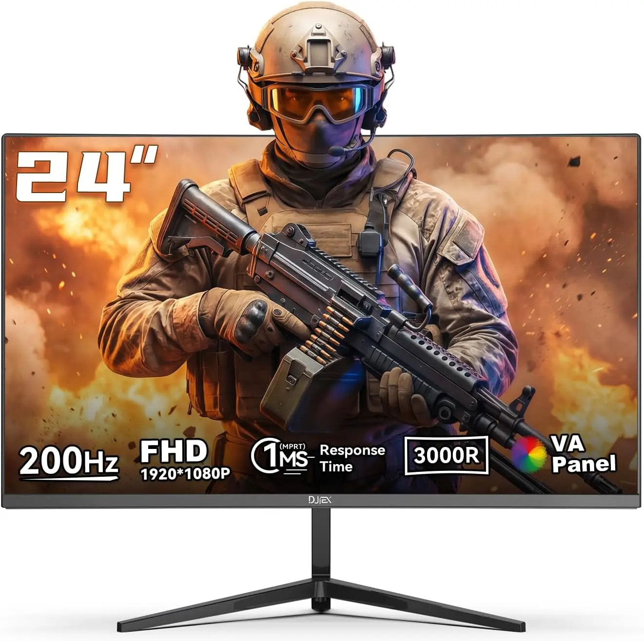 24-дюймовый изогнутый игровой монитор, 200 Гц, FHD 1080p, время отклика 1 мс, AMD FreeSync, защита глаз, HDMI и DP
24-дюймовый изогнутый игровой монитор, 200 Гц, FHD 1080p, время отклика 1 мс, AMD FreeSync, защита глаз, HDMI и DP