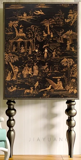 French medieval character solid wood tall cabinet household wall storage decorative cabinet
French medieval character solid wood tall cabinet household wall storage decorative cabinet