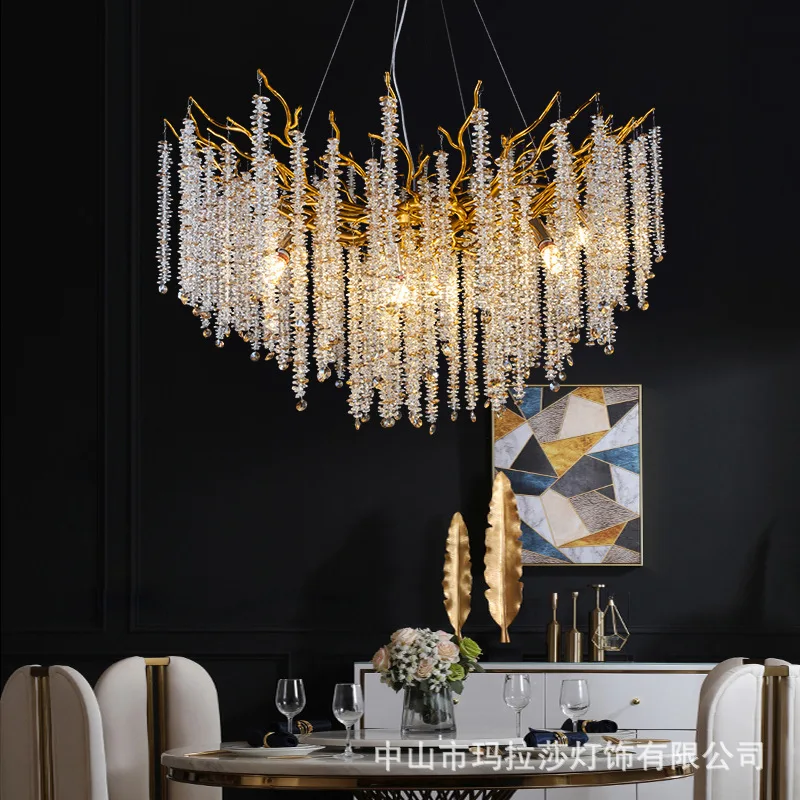 Deluxe Chandelier Living Room Light Dining Room Bedroom Ice Bar Tree Branch Light Crystal Chandelier
Deluxe Chandelier Living Room Light Dining Room Bedroom Ice Bar Tree Branch Light Crystal Chandelier
