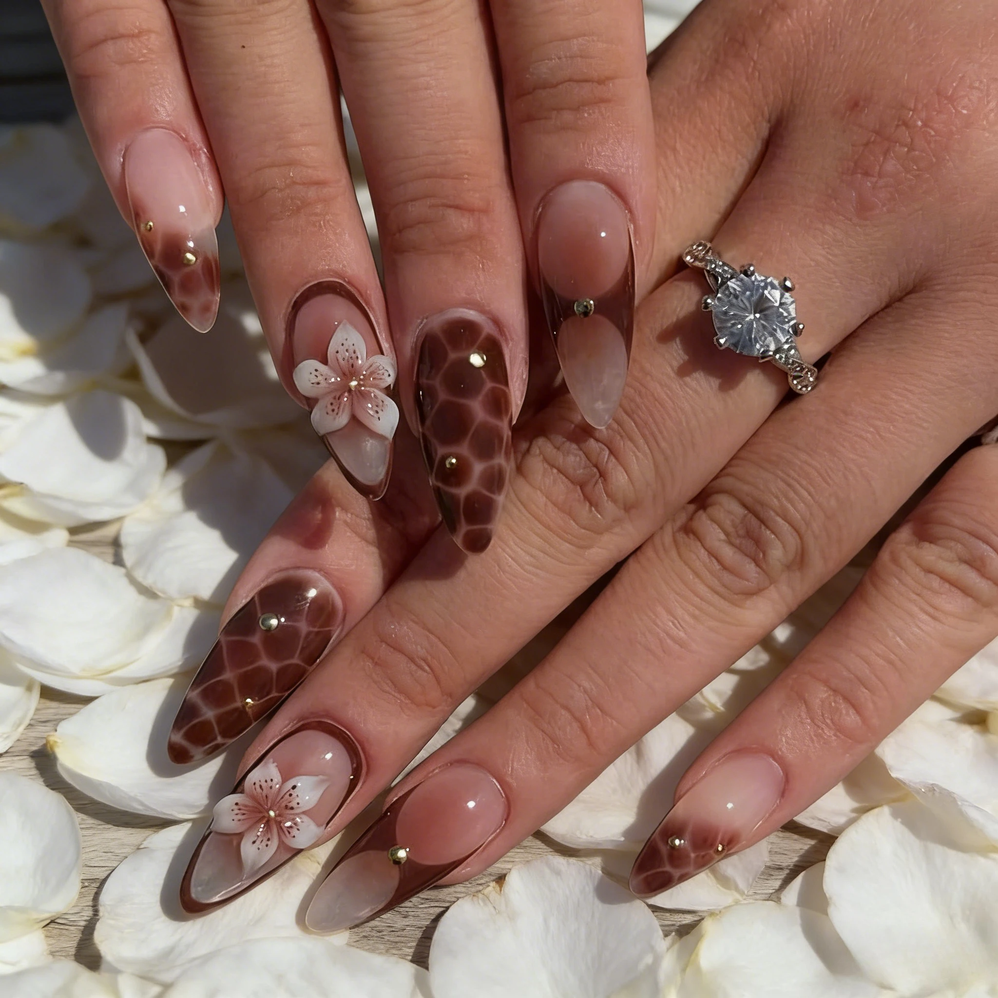 24Pcs Almond Speckled Blossom Floral Press On Nails Y2K Reusable With Jelly Glue Nail File Women Daily Party Date Festival
24Pcs Almond Speckled Blossom Floral Press On Nails Y2K Reusable With Jelly Glue Nail File Women Daily Party Date Festival