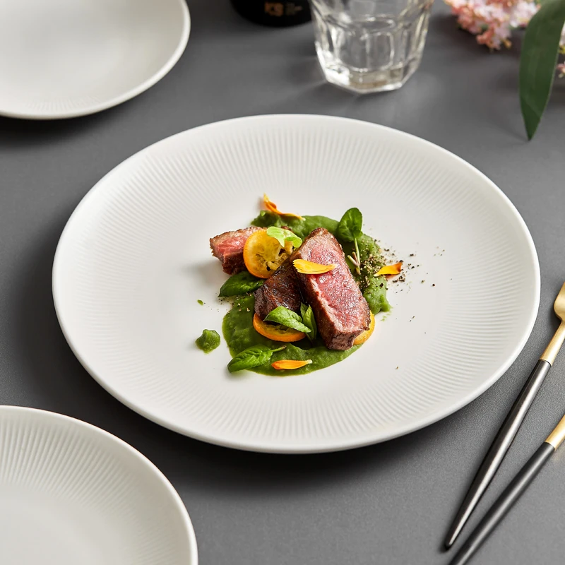 Creative round Cerc Steak Plate Personalized Dining Plate Hotel Restaurant High End Simple Sle French Cuisine
Creative round Cerc Steak Plate Personalized Dining Plate Hotel Restaurant High End Simple Sle French Cuisine