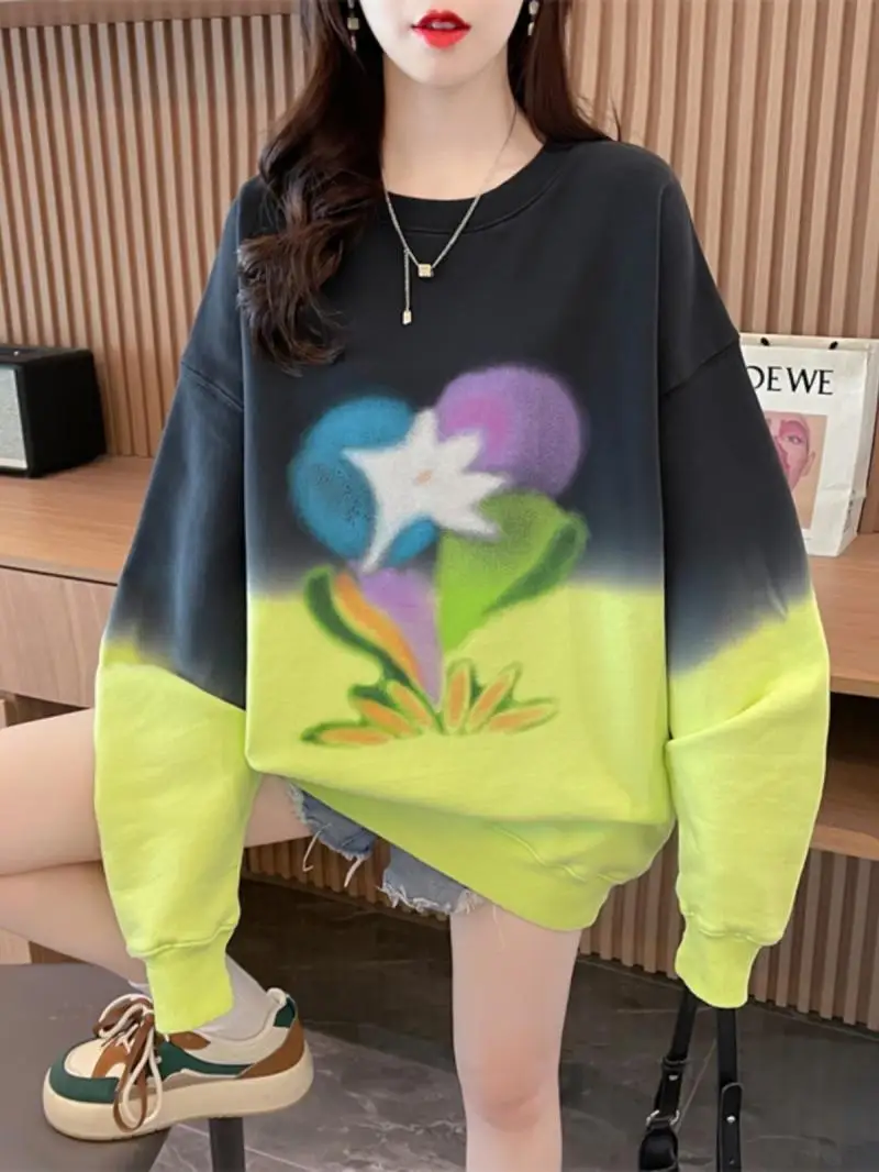 Женский пуловер с круглым вырезом для похудения, закрывающий живот, на весну и осень, с градиентными длинными рукавами
Женский пуловер с круглым вырезом для похудения, закрывающий живот, на весну и осень, с градиентными длинными рукавами