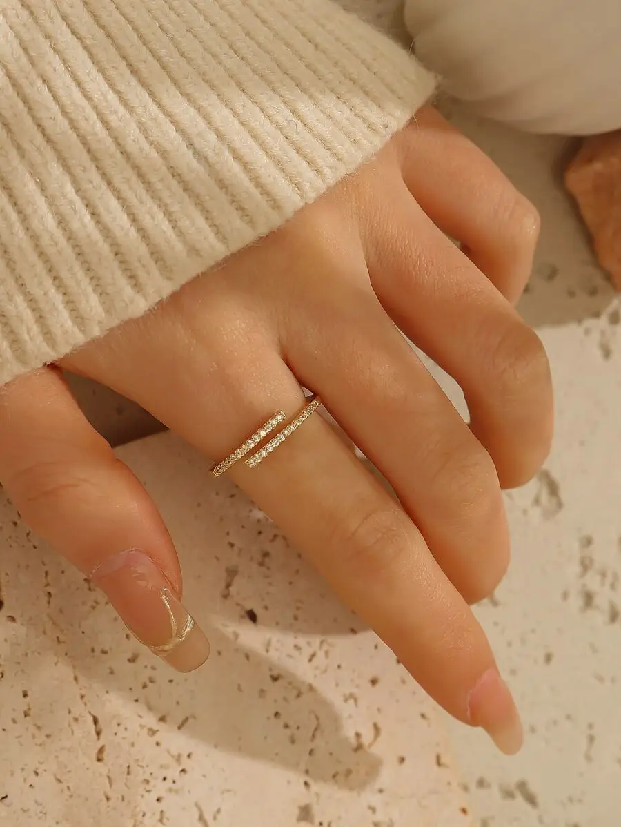 CZ Pave Ring Copper Alloy Gold Plated Anti-Allergy For Women
CZ Pave Ring Copper Alloy Gold Plated Anti-Allergy For Women