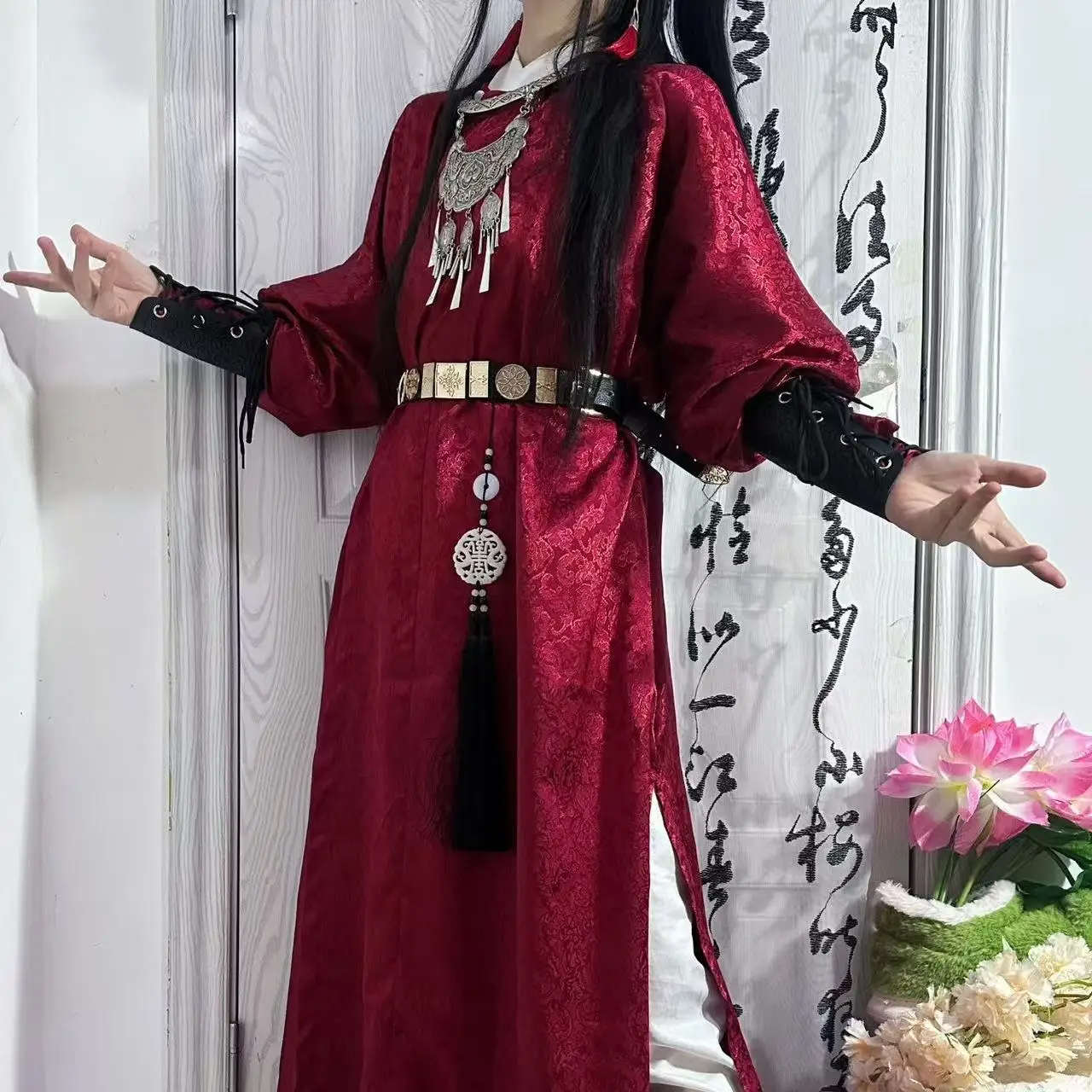 Youthful Sense Men's Hanfu Tang Dynasty Dark Striped Sewed Round Neck Robe Niche Dark Red Swordsman Cosplay Costume Dance Suit
Youthful Sense Men's Hanfu Tang Dynasty Dark Striped Sewed Round Neck Robe Niche Dark Red Swordsman Cosplay Costume Dance Suit