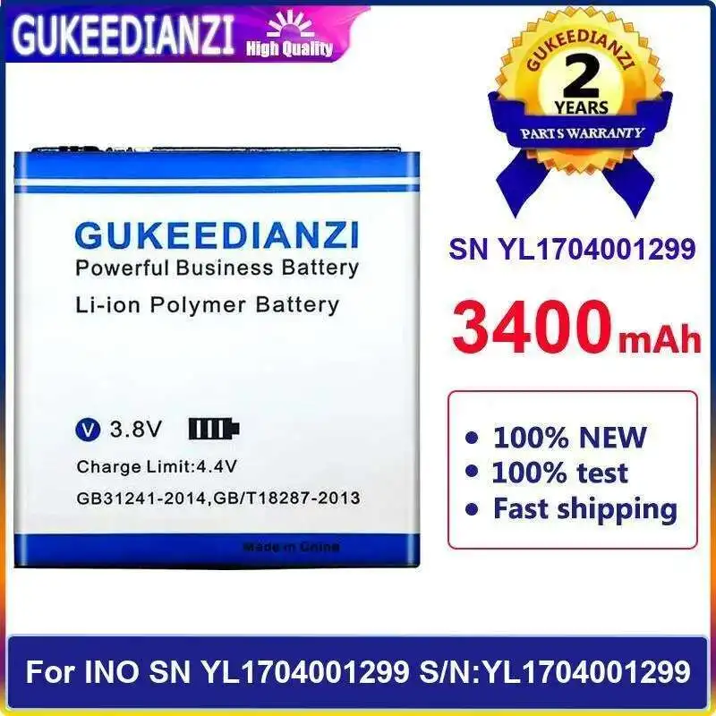 Mobile Phone Battery 3400Mah Fast Charging For Ino SN YL1704001299 S N:YL1704001299
Mobile Phone Battery 3400Mah Fast Charging For Ino SN YL1704001299 S N:YL1704001299