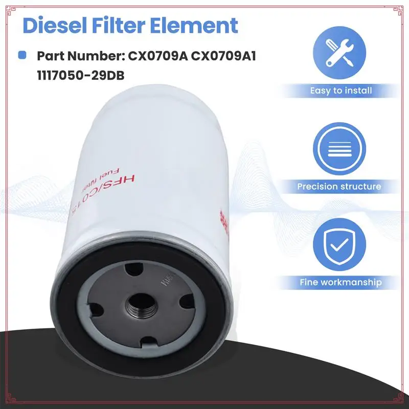 Diesel Filter CX0709A Coarse Filter CX0709A1 Fuel/Water Separator For Faw Jiefang Automotive 1117050-29DB
Diesel Filter CX0709A Coarse Filter CX0709A1 Fuel/Water Separator For Faw Jiefang Automotive 1117050-29DB