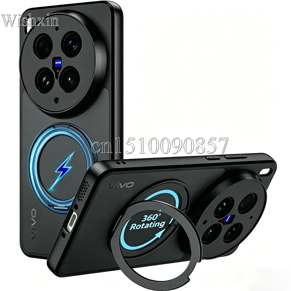 360° Rotating Shockproof Kickstand Hard Magnetic Wireless Charging Case for VIVO X300 X300S Ultra Pro FE X200 X200S X100
360° Rotating Shockproof Kickstand Hard Magnetic Wireless Charging Case for VIVO X300 X300S Ultra Pro FE X200 X200S X100