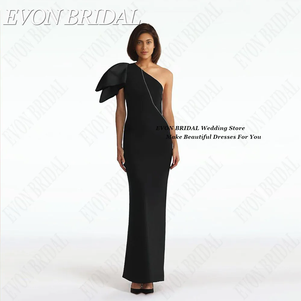 EVON BRIDAL Black Satin Celebrity Dresses Sleeveless Mermaid Bow Saudi Arabia Formal Occasion Dresses V-Neck Ankle Length Custom
EVON BRIDAL Black Satin Celebrity Dresses Sleeveless Mermaid Bow Saudi Arabia Formal Occasion Dresses V-Neck Ankle Length Custom
