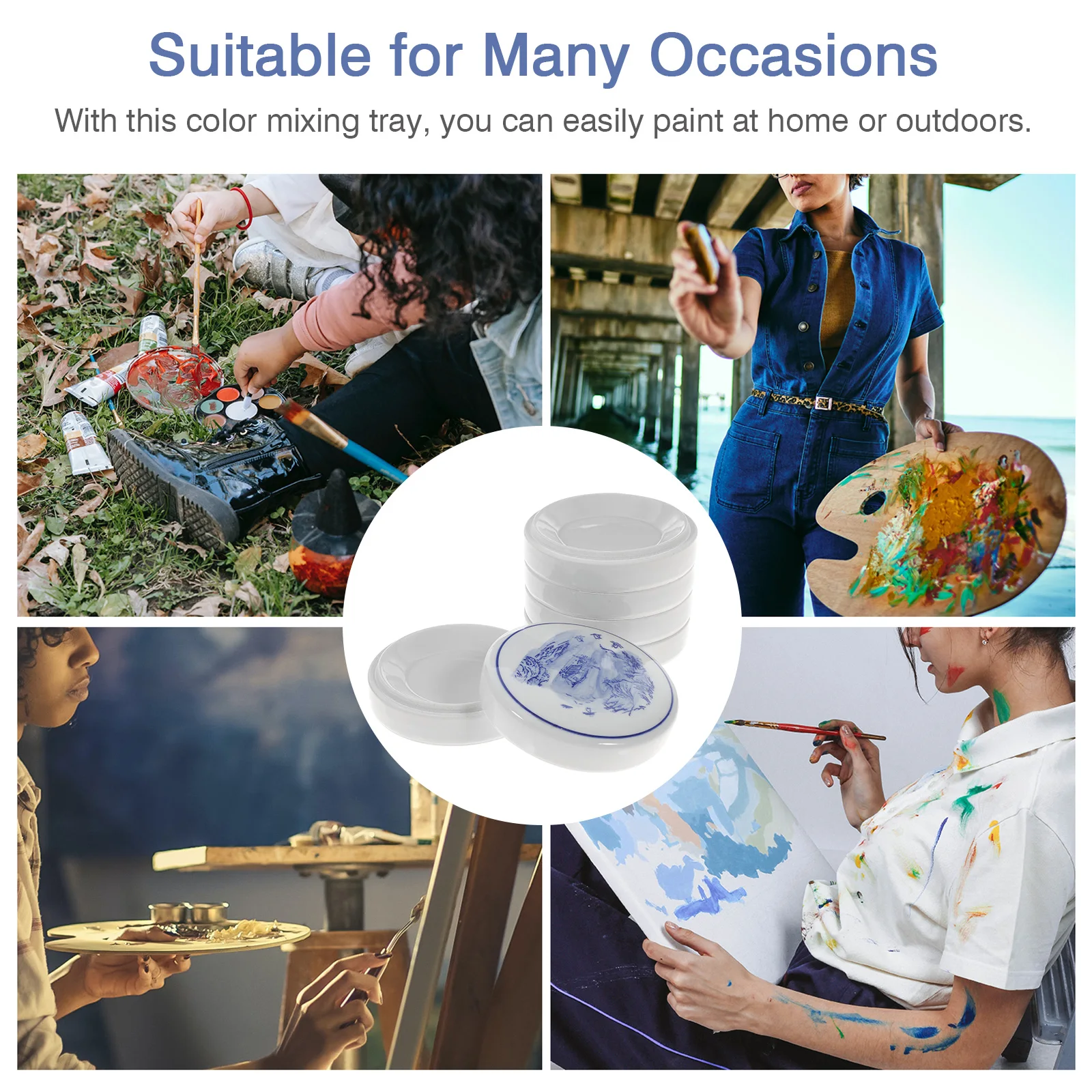 1Set 5-Layer Ceramic Set Creative Ink Dish Sturdy Durable Home Decor Practical Paint Mixing Trays for Artists Paint Mixing Tray
1Set 5-Layer Ceramic Set Creative Ink Dish Sturdy Durable Home Decor Practical Paint Mixing Trays for Artists Paint Mixing Tray