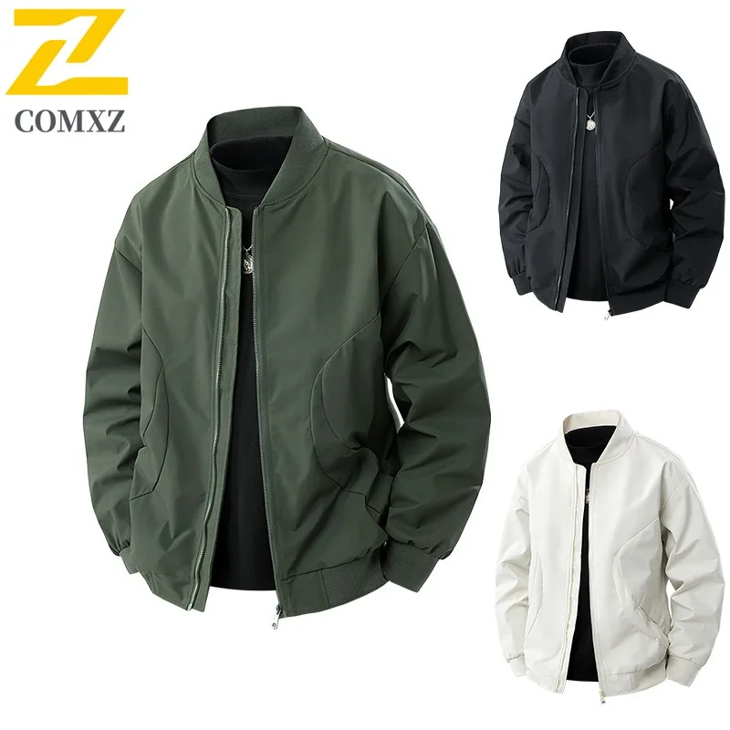 Men's Pilot Jacket Solid Color Versatile Workwear Style Outdoor Sports Baseball Design Oversized Casual Lightweight Fashion Coat
Men's Pilot Jacket Solid Color Versatile Workwear Style Outdoor Sports Baseball Design Oversized Casual Lightweight Fashion Coat